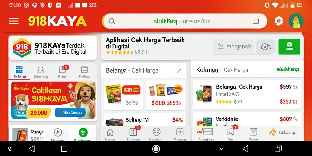 Tampilan antarmuka utama aplikasi Cek Harga 918KAYA.
