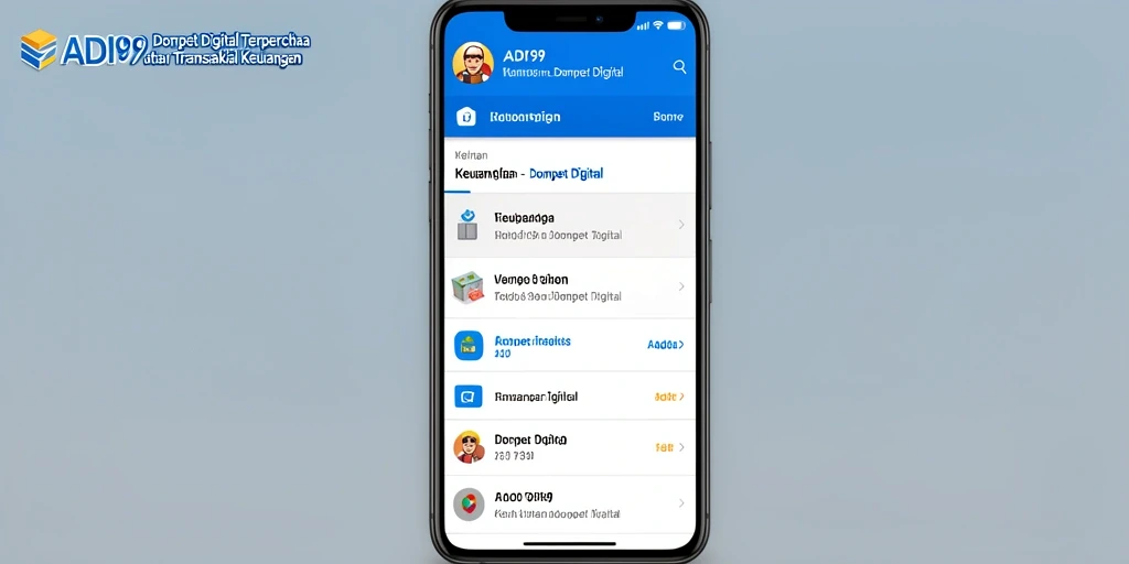 Antarmuka aplikasi ADI99 yang modern dan mudah digunakan.