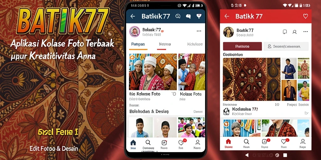 Antarmuka user-friendly BATIK77 dengan fitur kolase foto yang menarik.