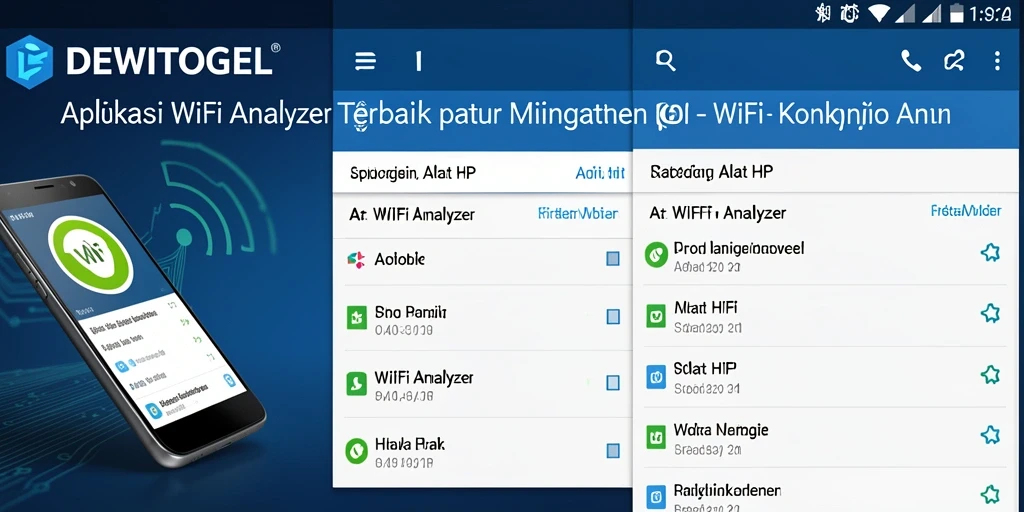 Antarmuka DEWITOGEL yang jelas dan informatif sebagai WiFi Analyzer.