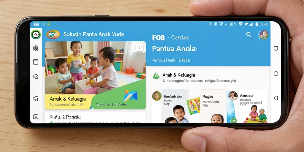Antarmuka intuitif FO8 untuk memantau anak dengan mudah.
