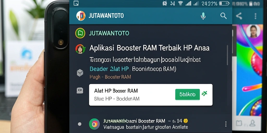 Antarmuka JUTAWANTOTO yang sederhana dan fungsional untuk Booster RAM.