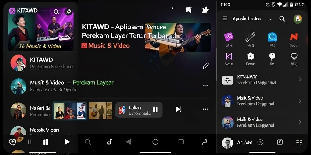 Antarmuka KITAWD memperlihatkan fitur perekaman layar yang intuitif.
