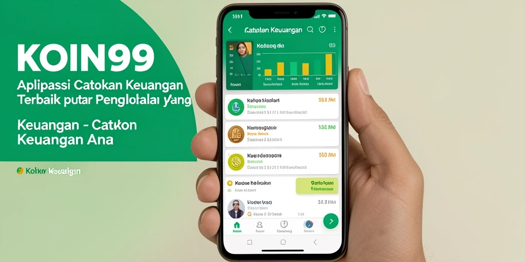 Screenshot KOIN99 menampilkan antarmuka aplikasi Catatan Keuangan yang efisien.