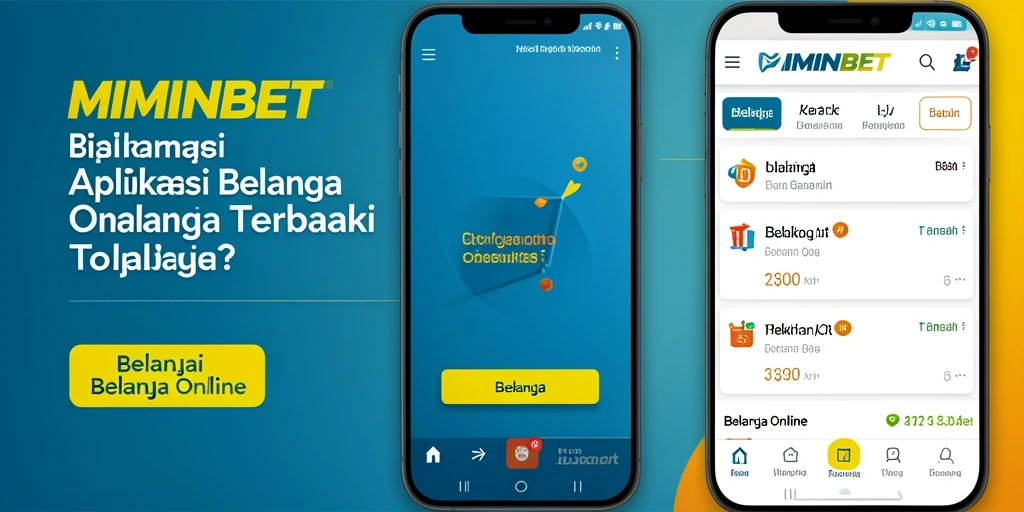 Tampilan antarmuka aplikasi MIMINBET untuk Belanja Online.