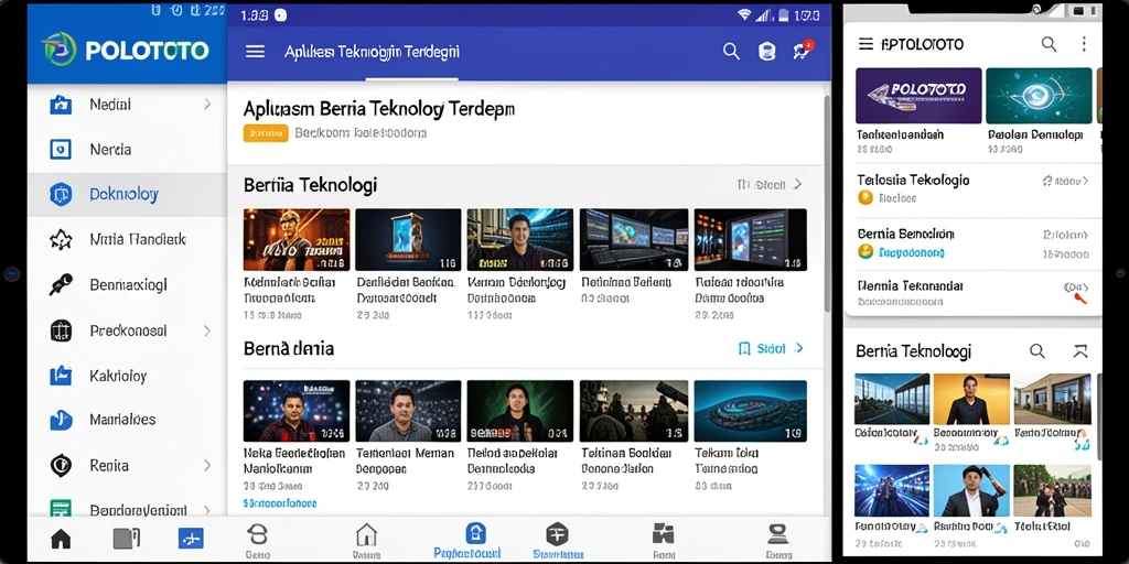 Tampilan antarmuka modern dari aplikasi POLOTOTO.
