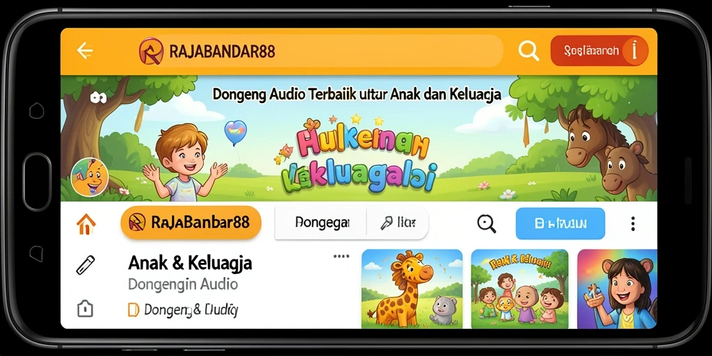 Tampilan antarmuka RAJABANDAR88 yang menarik dan ramah anak.