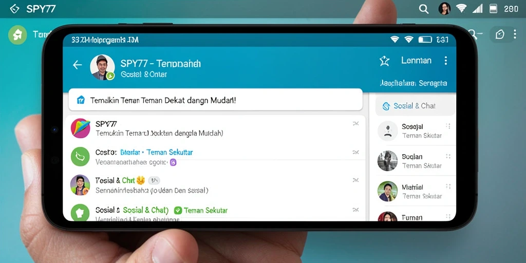 Tampilan antarmuka SPY77 yang sederhana dan intuitif.