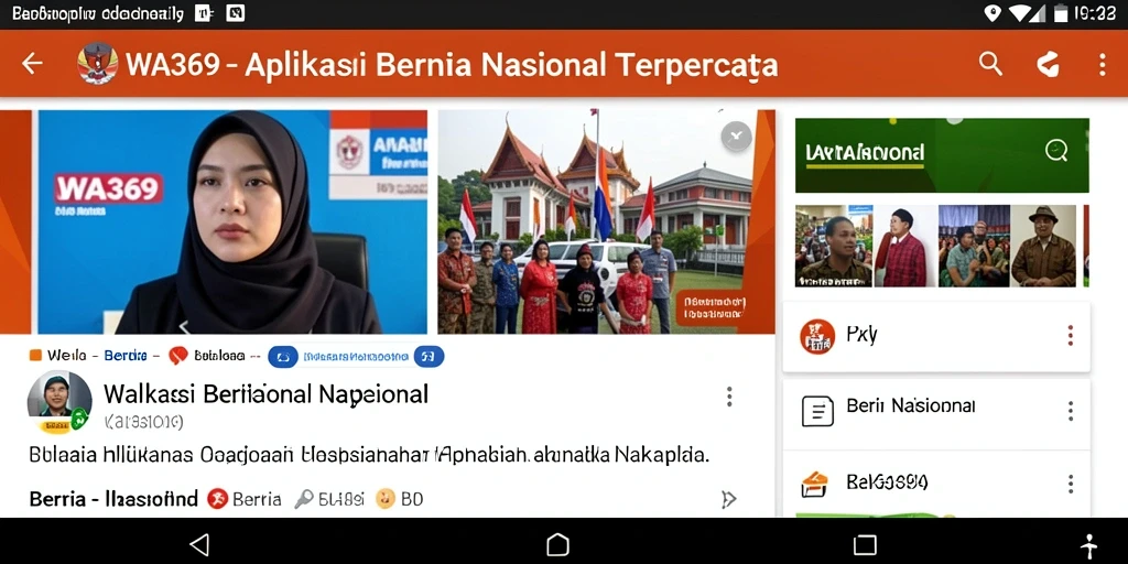 Antarmuka WA369 yang menampilkan berita nasional terkini.